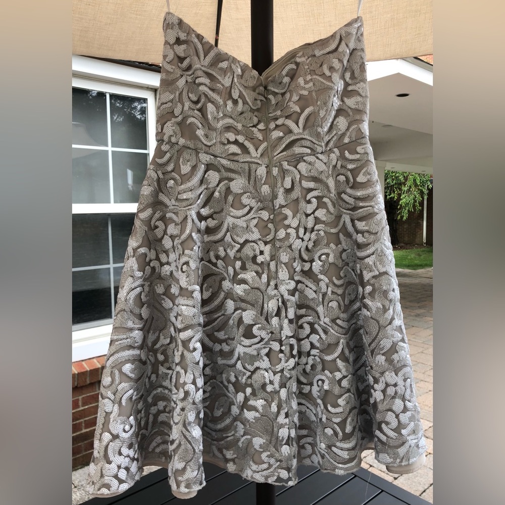 Minuet size medium gray sequined cocktail dress